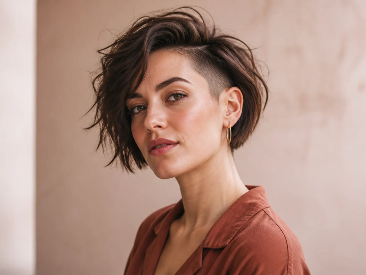 Textured Bob with Undercut for Square Faces