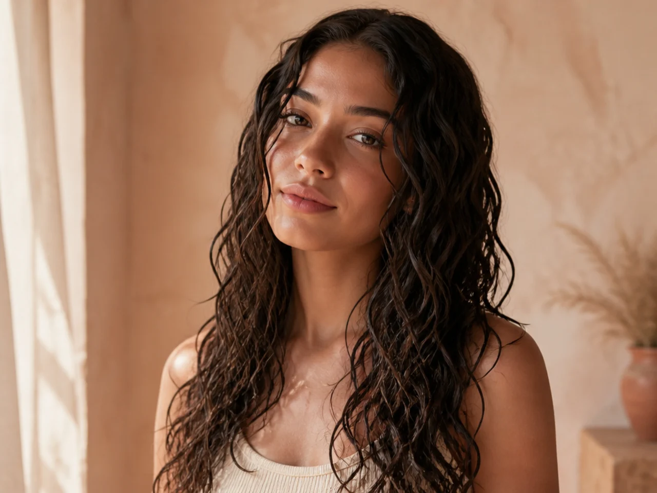 A light gel applied over leave-in
