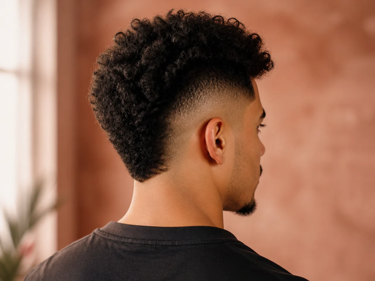 A high afro burst fade