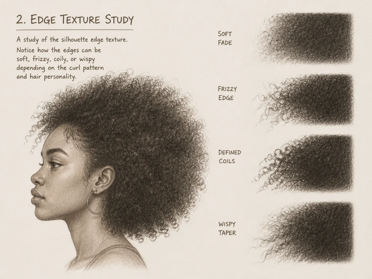 A study of the silhouette edge texture