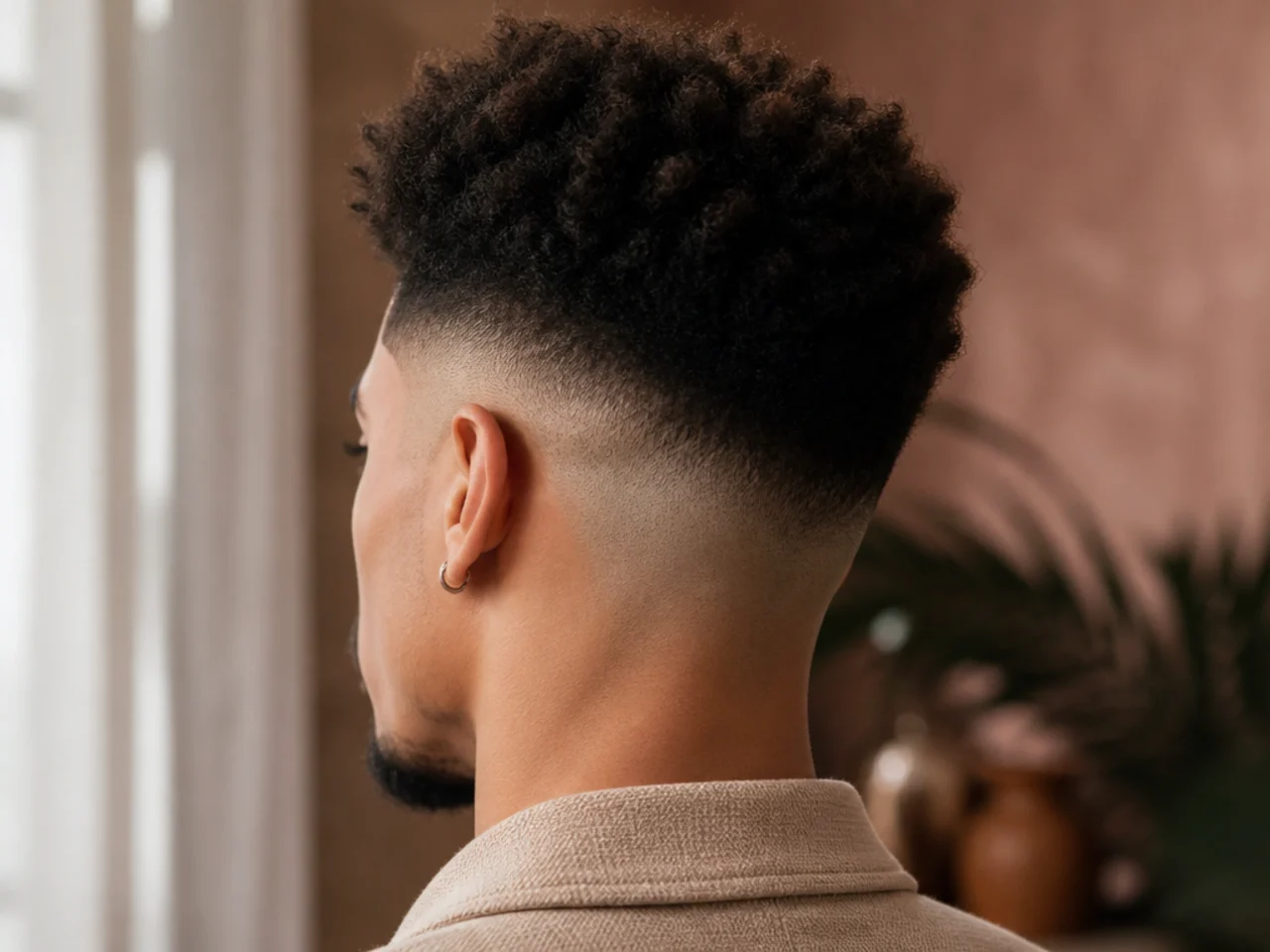 An afro high skin fade