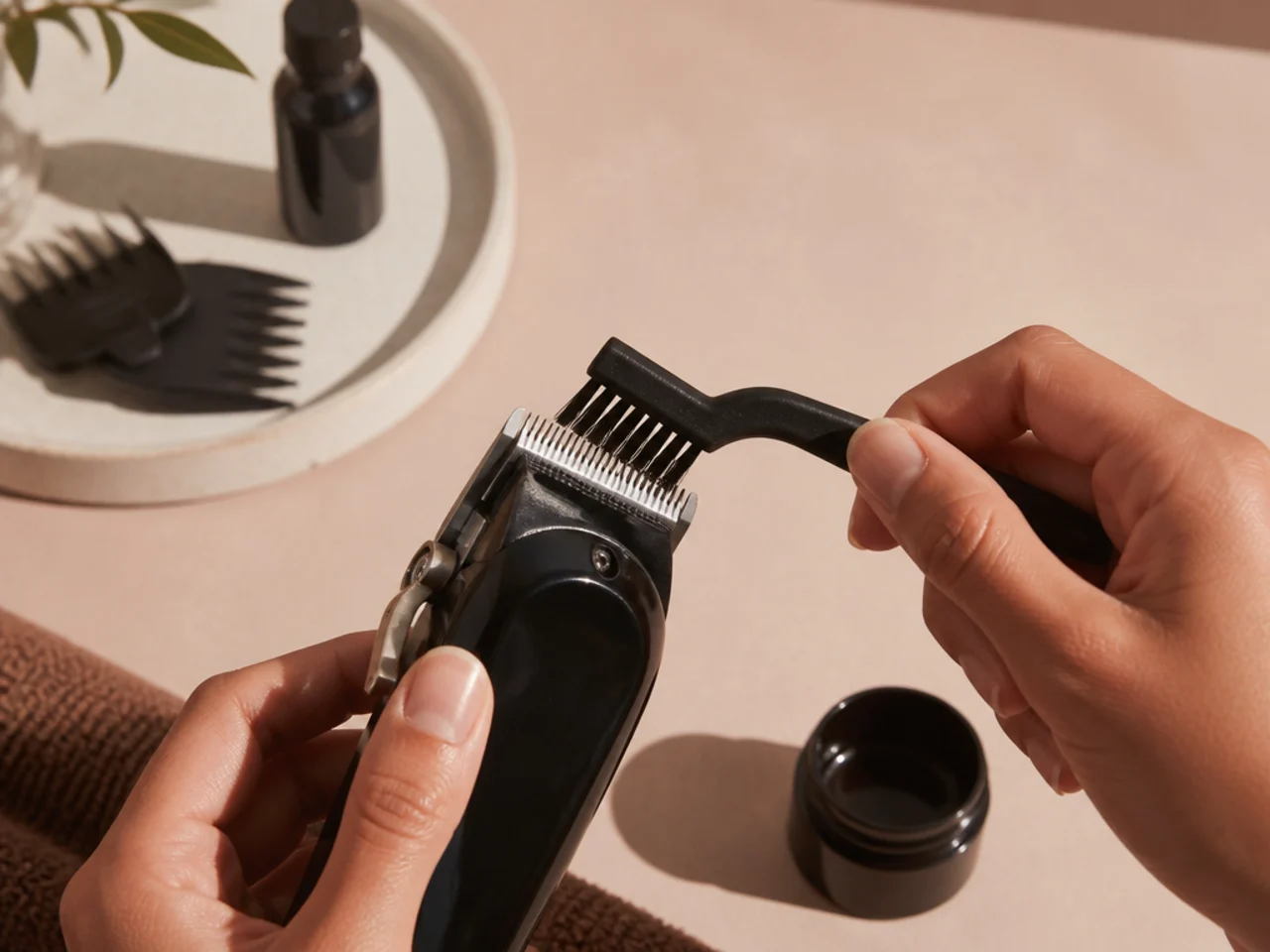 cleaning hair clippers