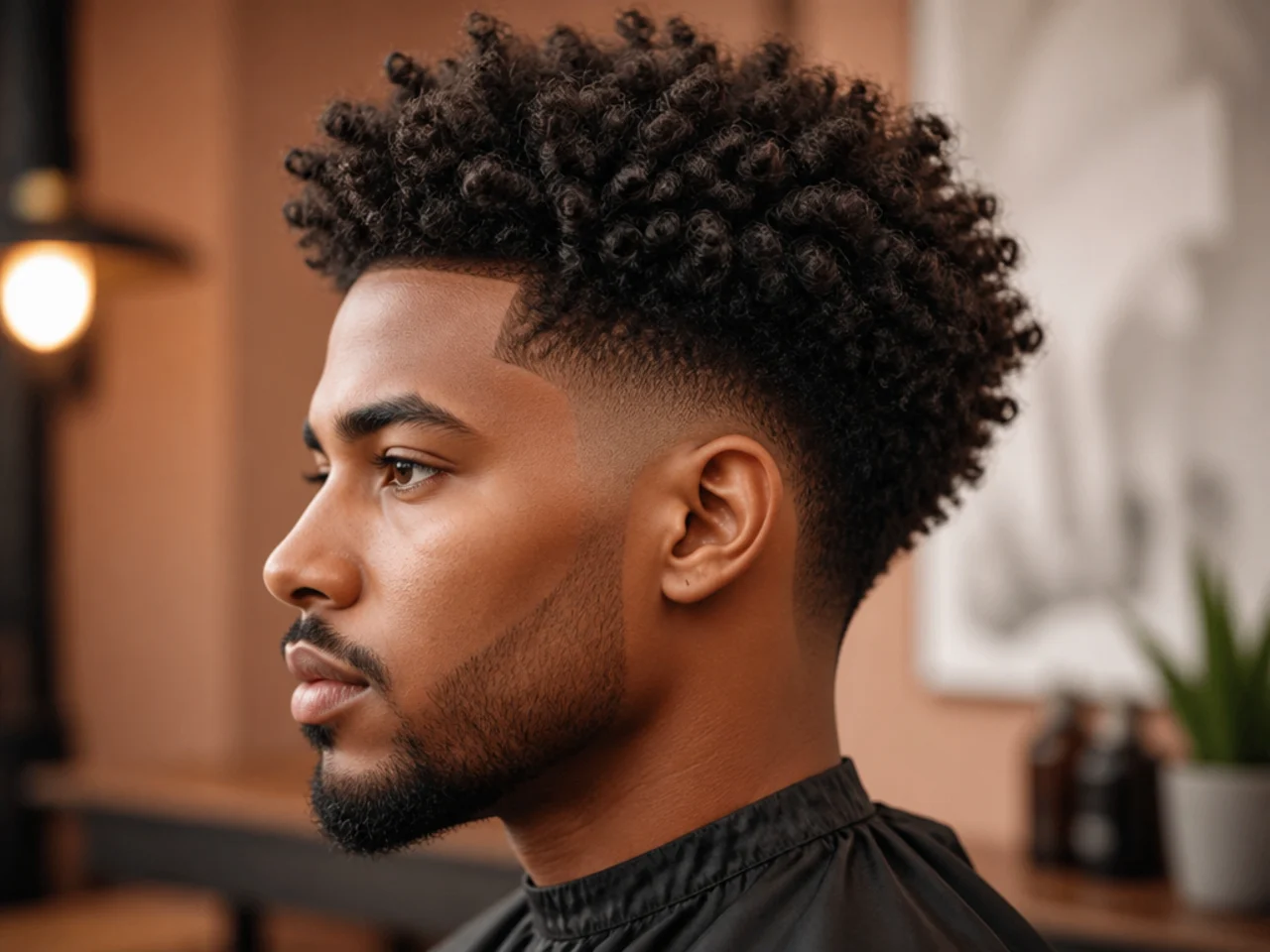 Grid montage of thirty trending and heritage Black men's haircuts across 4A, 4B, and 4C textures