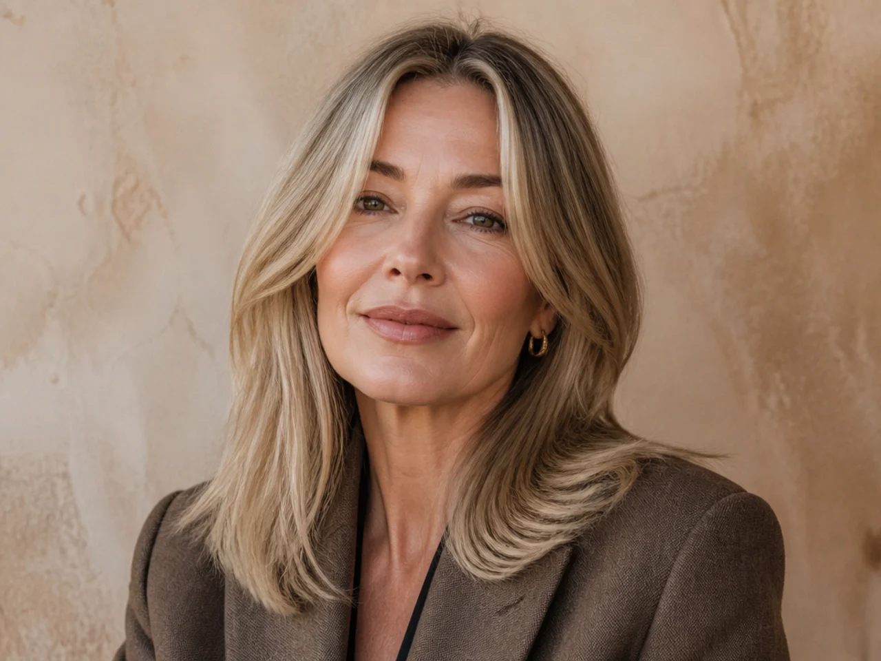 Blonde hair with a deliberately grown-out root
