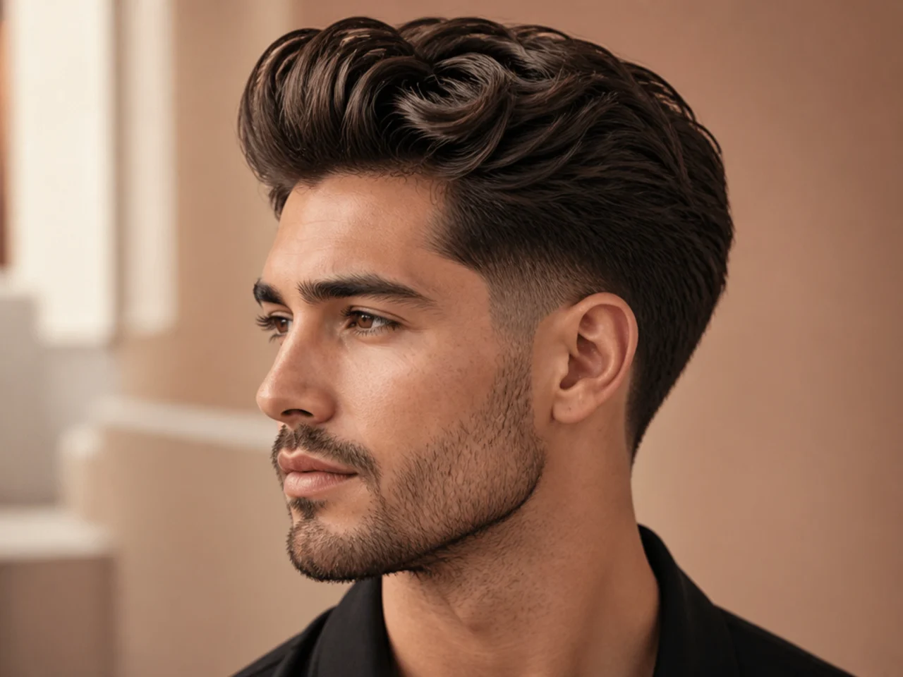 Grid of blowout taper fade haircut variations across low, mid, and high fade heights