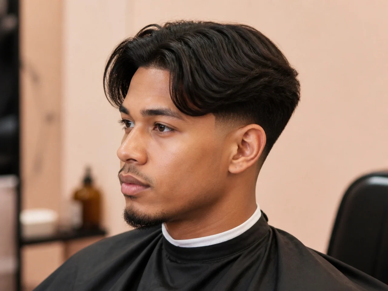 Blowout taper with a middle part on 4A coils falling to both sides over a clean low taper