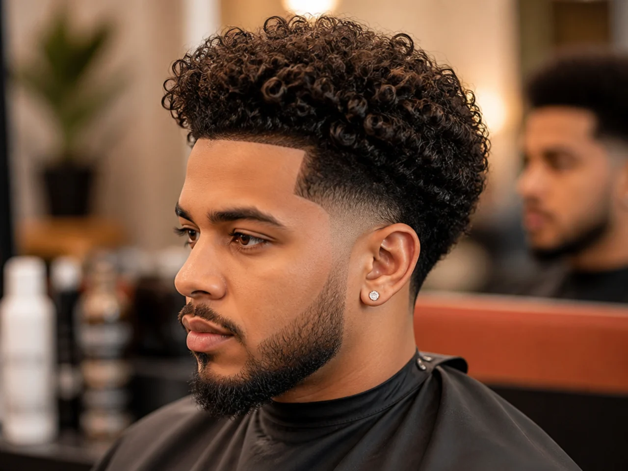 11. Curly Hair Blowout Taper with Enhancements