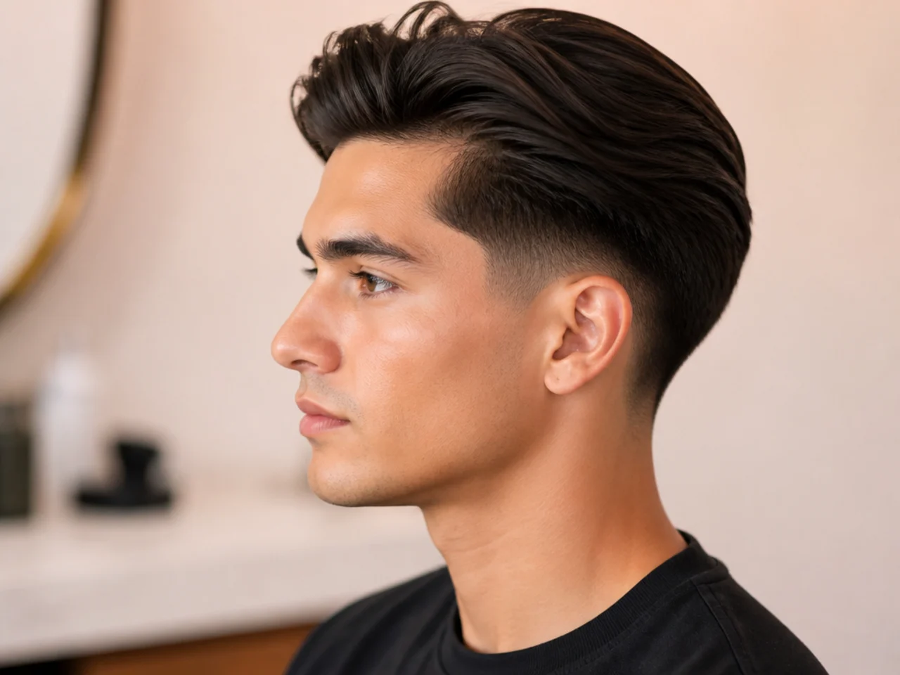 16. Mid Taper Blowout for Straight Hair