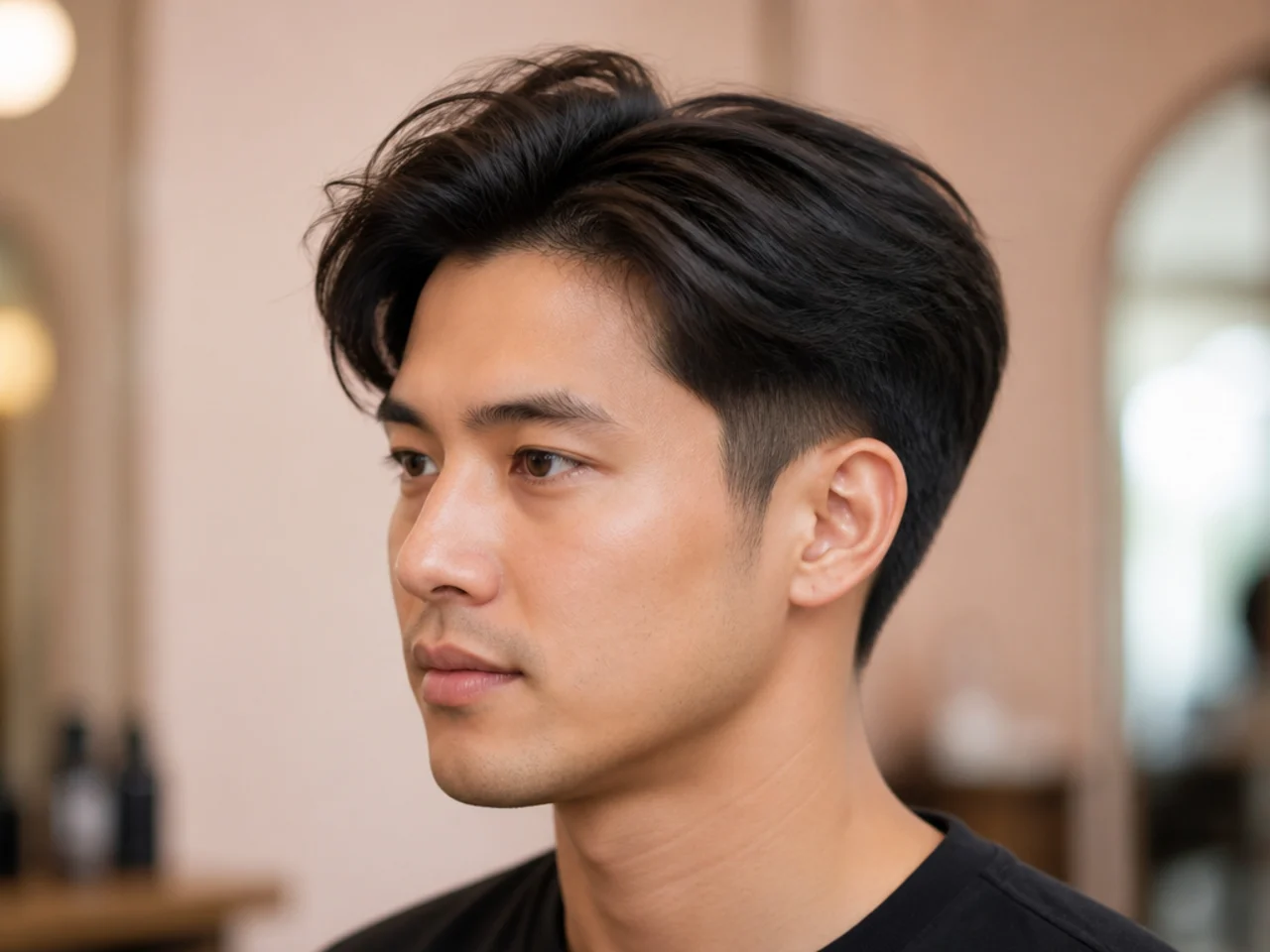 20. Low Blowout Taper for Straight Hair