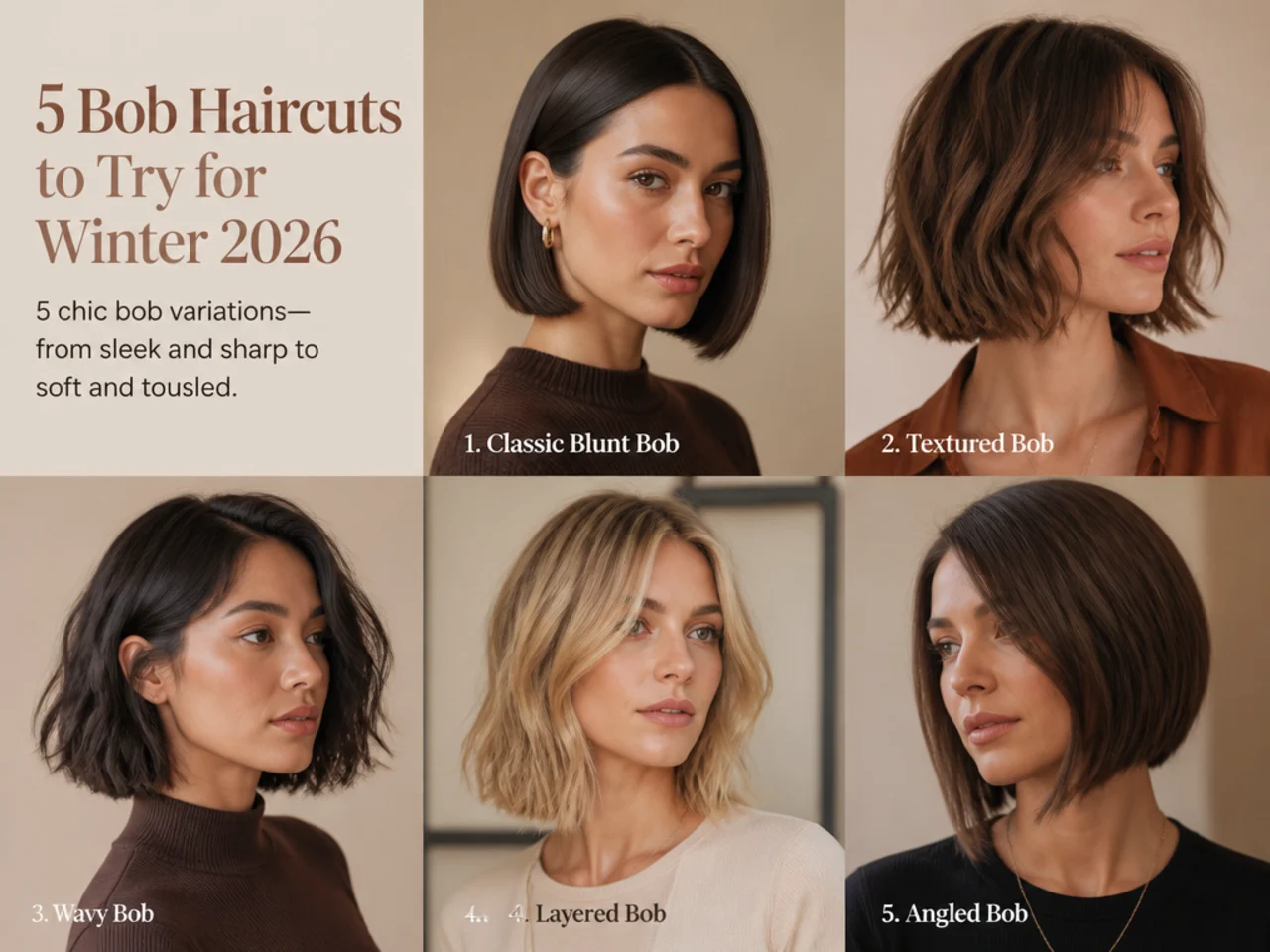 5 Bob Haircuts to Try for Winter 2026