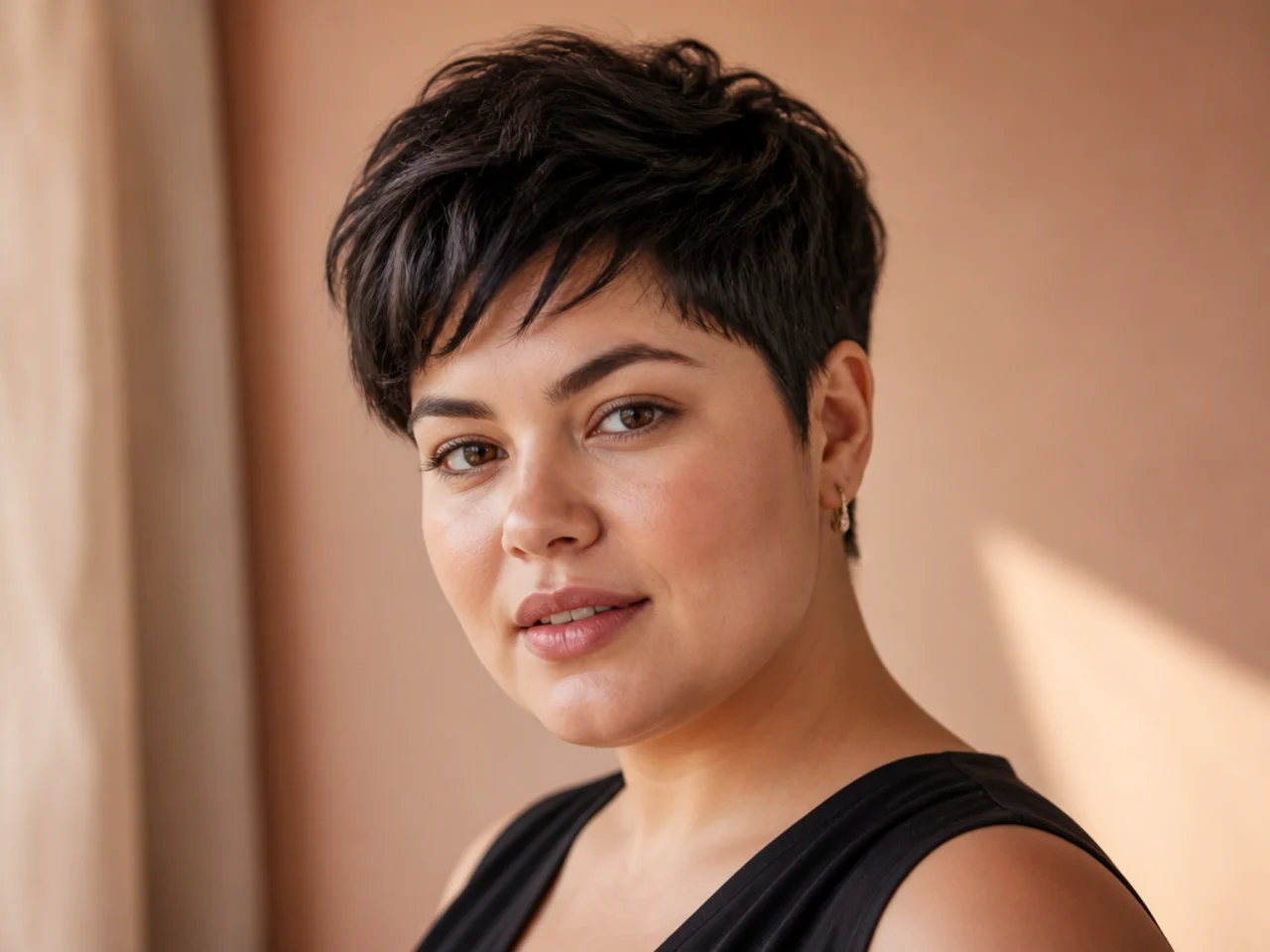 Boyish Haircut for Chubby Face