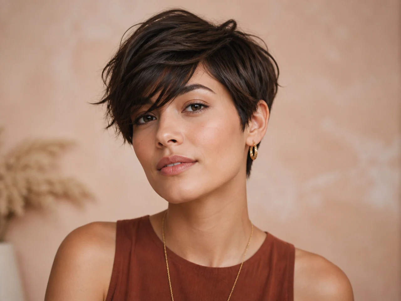 Edgy Side-Swept Bangs