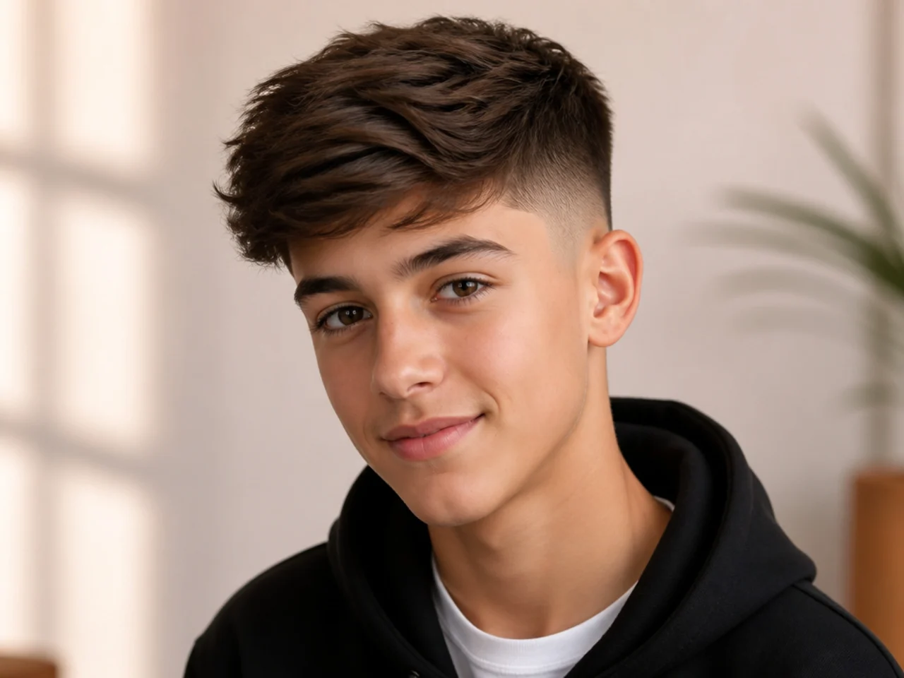 Cool Brush Forward with Taper Fade