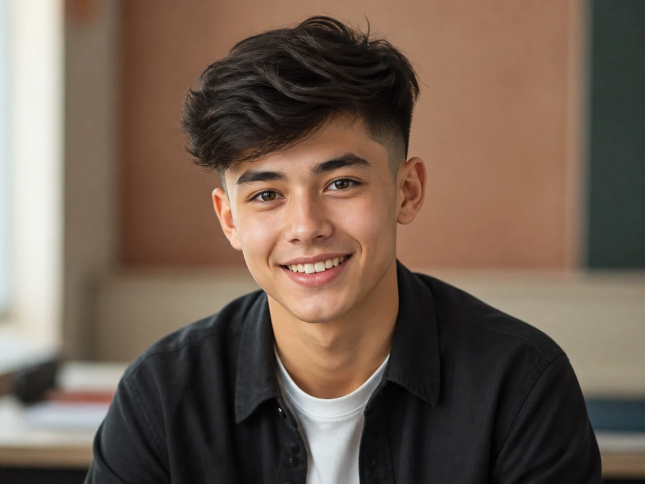 Modern Long Hair Top with Short Sides