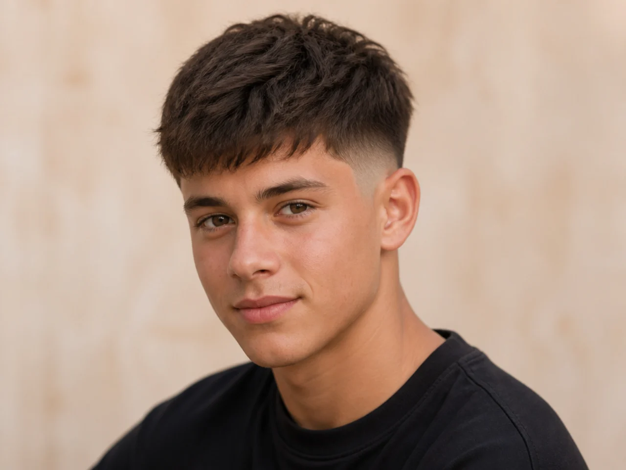 Textured French Crop with Mid Fade