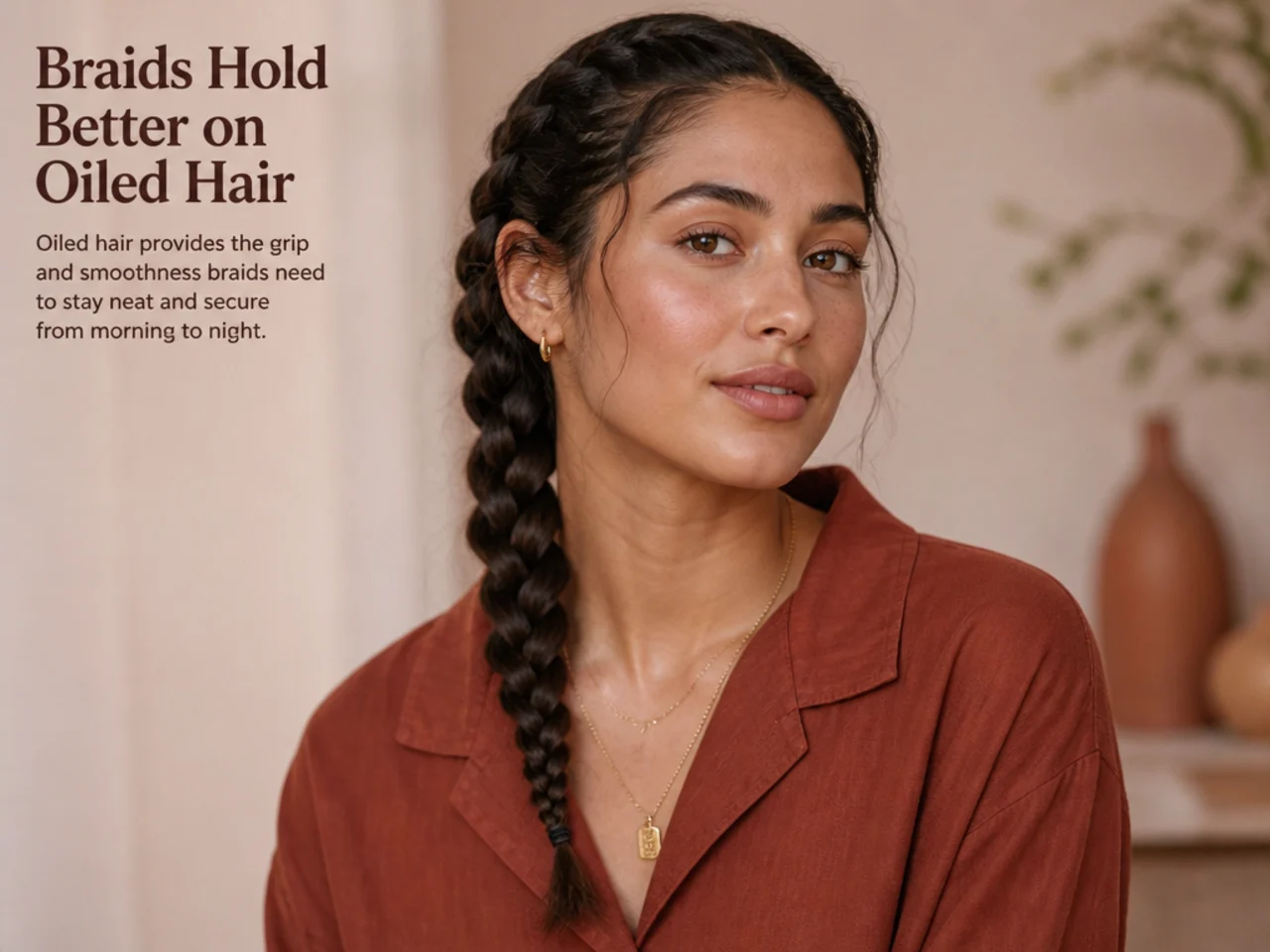 A tight braid still intact at the end of the day