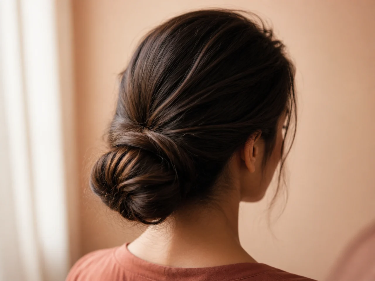 A loose folded bun for sleeping