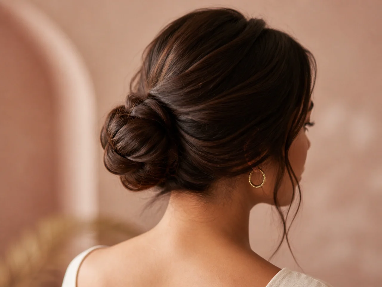 Three-quarter view of a neatly finished bun