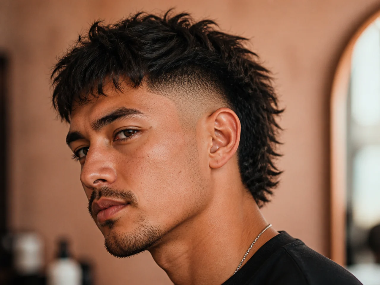 A textured burst fade