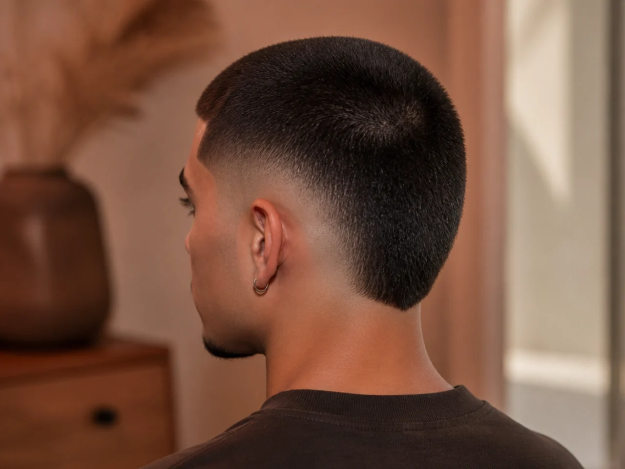 A burst fade buzz cut