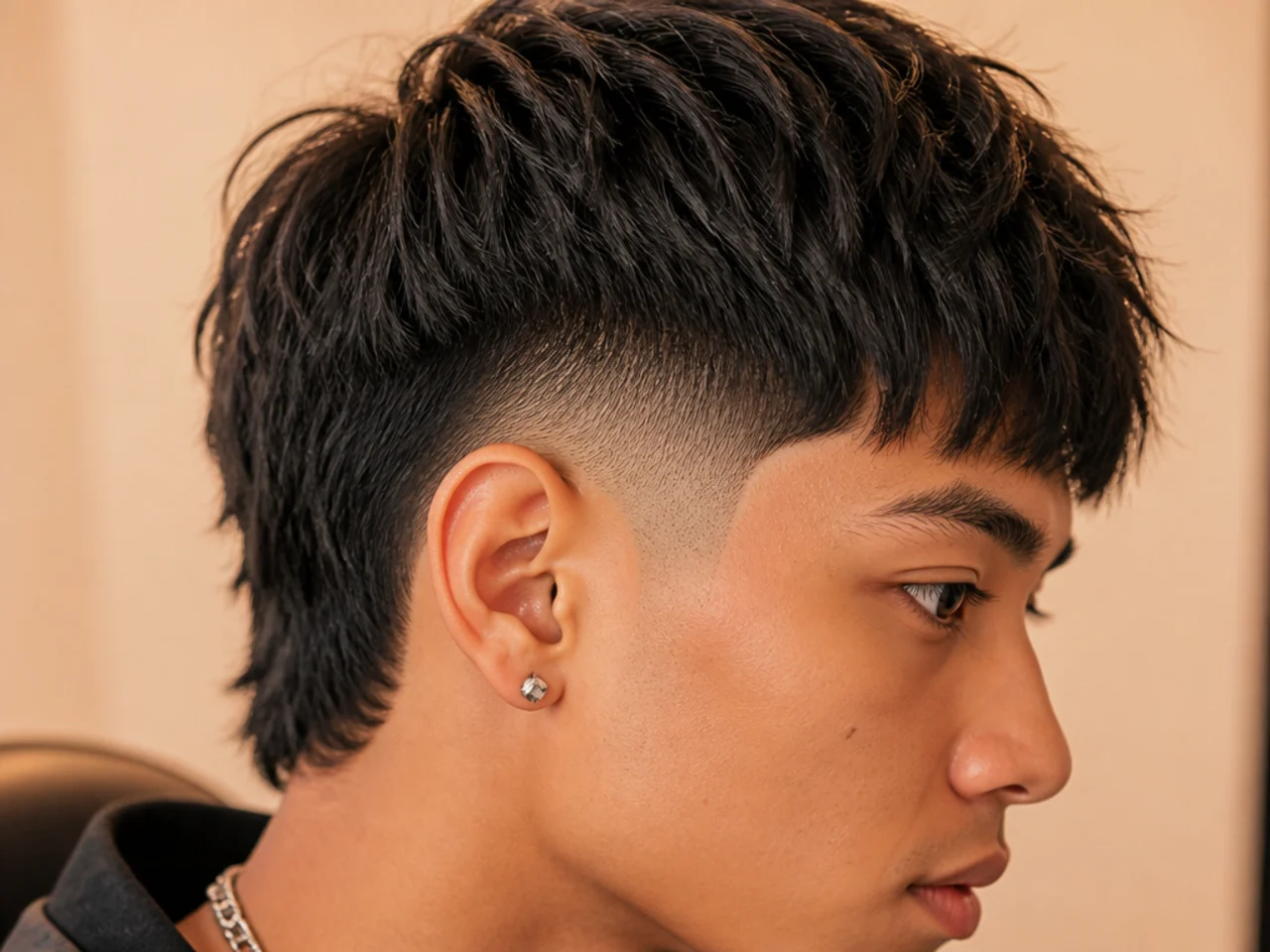 A burst fade with a fringe