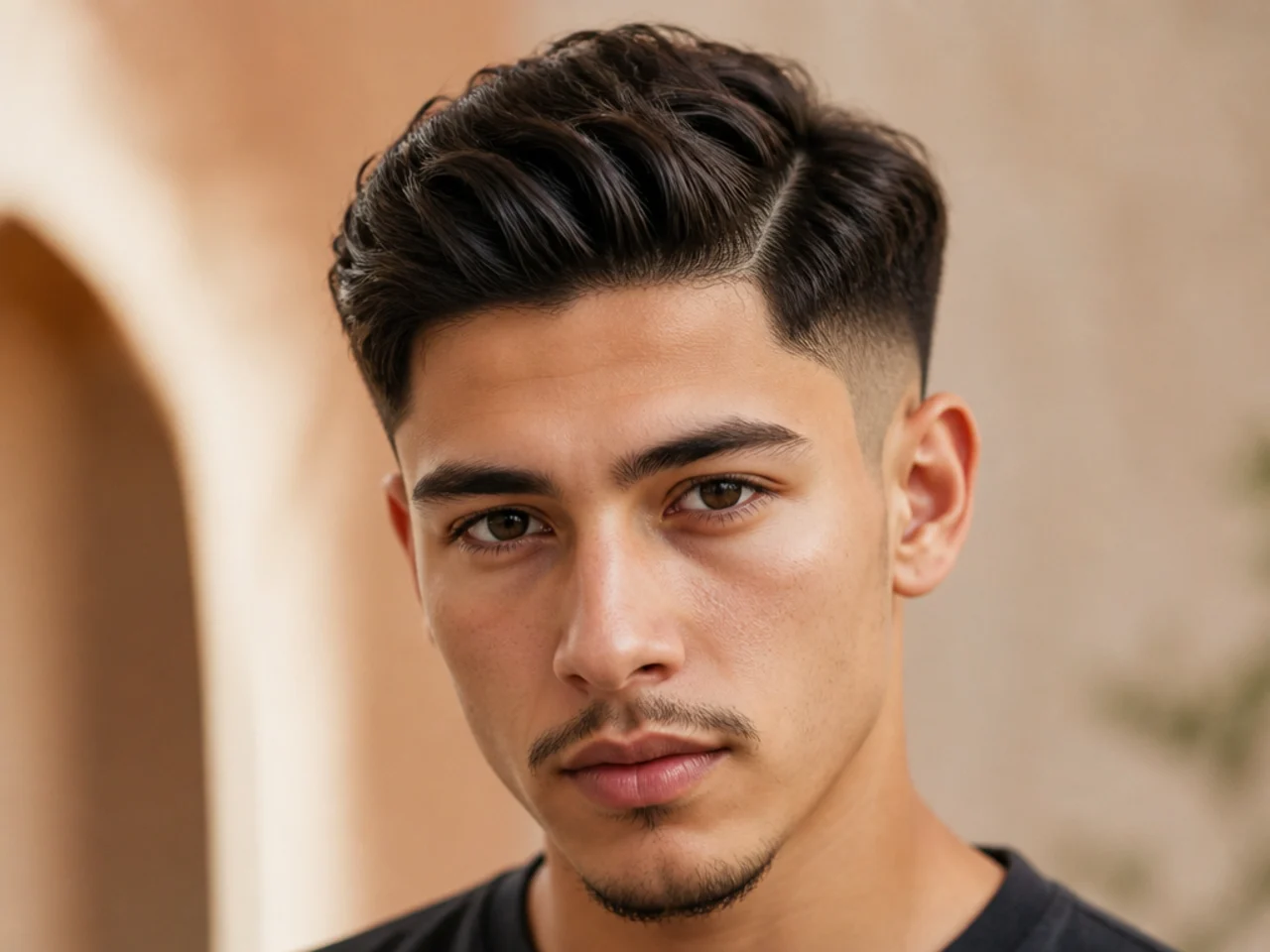 A burst fade on fine hair
