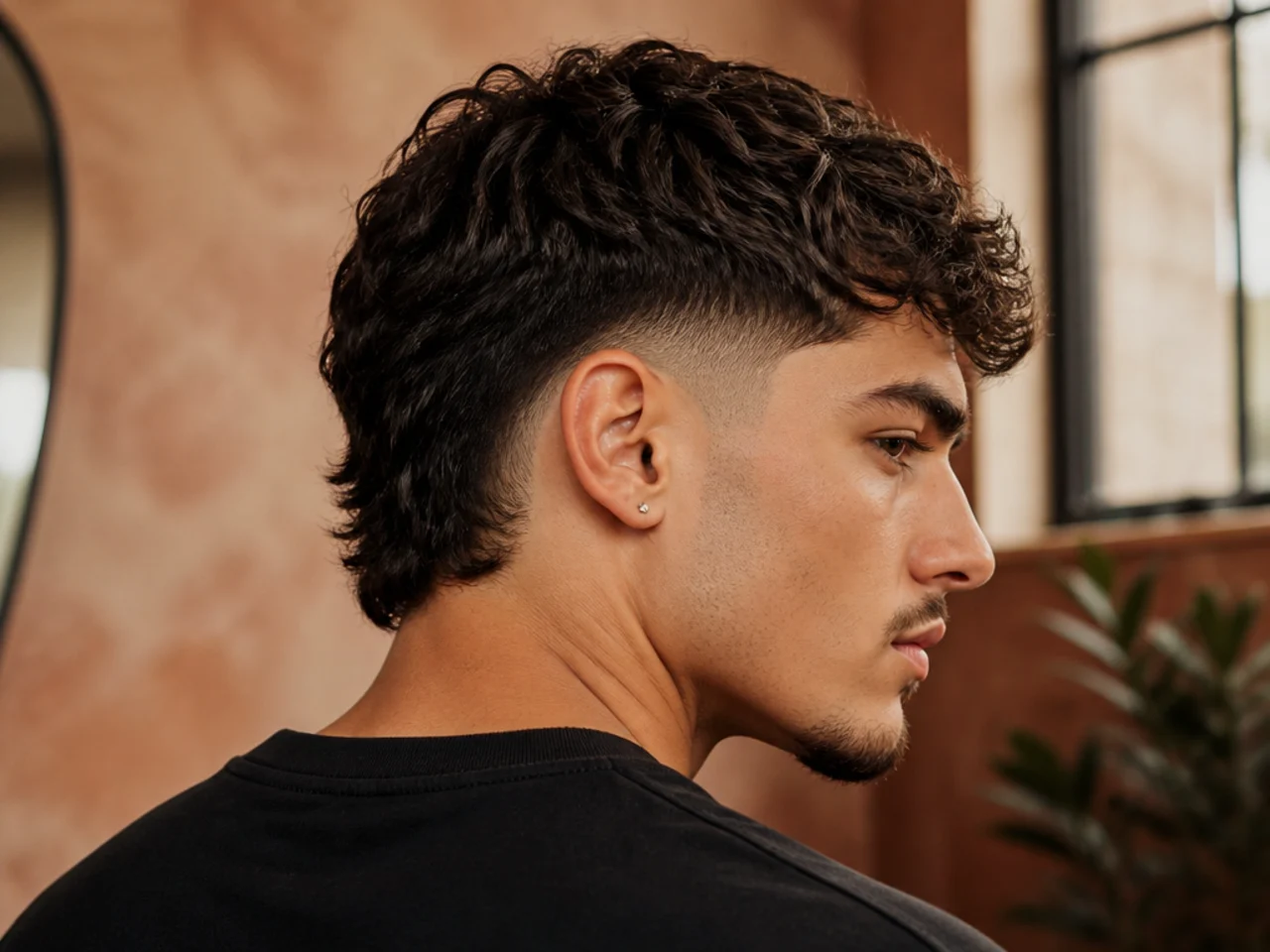 A burst fade photographed from behind