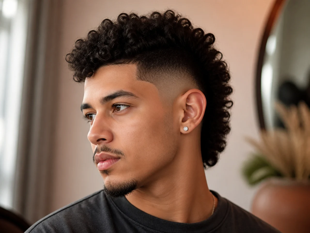 A burst fade mohawk