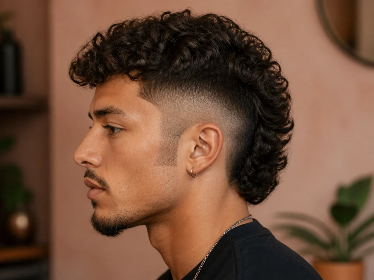 A burst fade with the sideburn preserved
