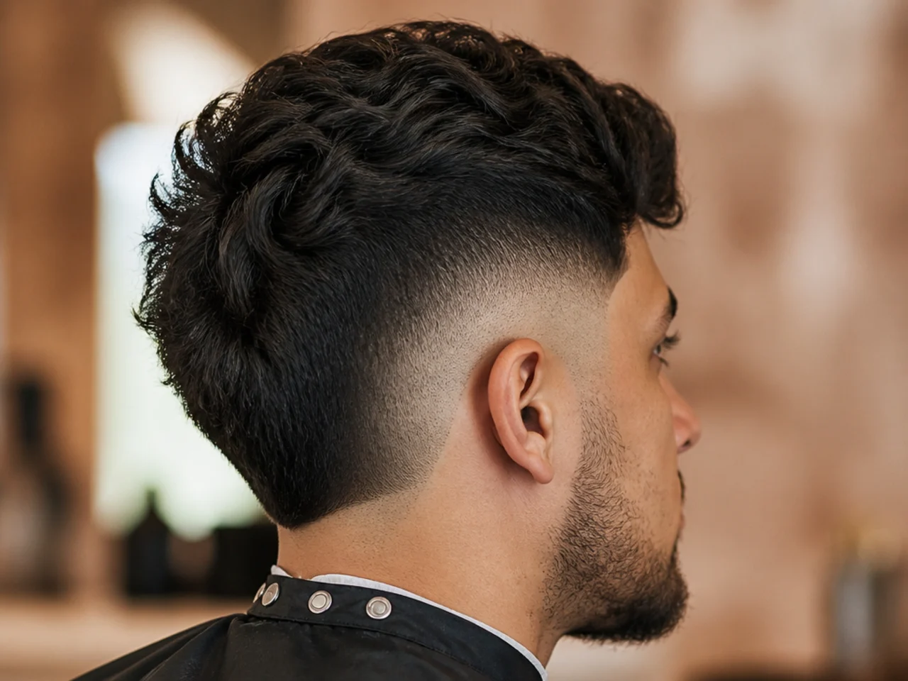 The back of a burst fade seen from behind