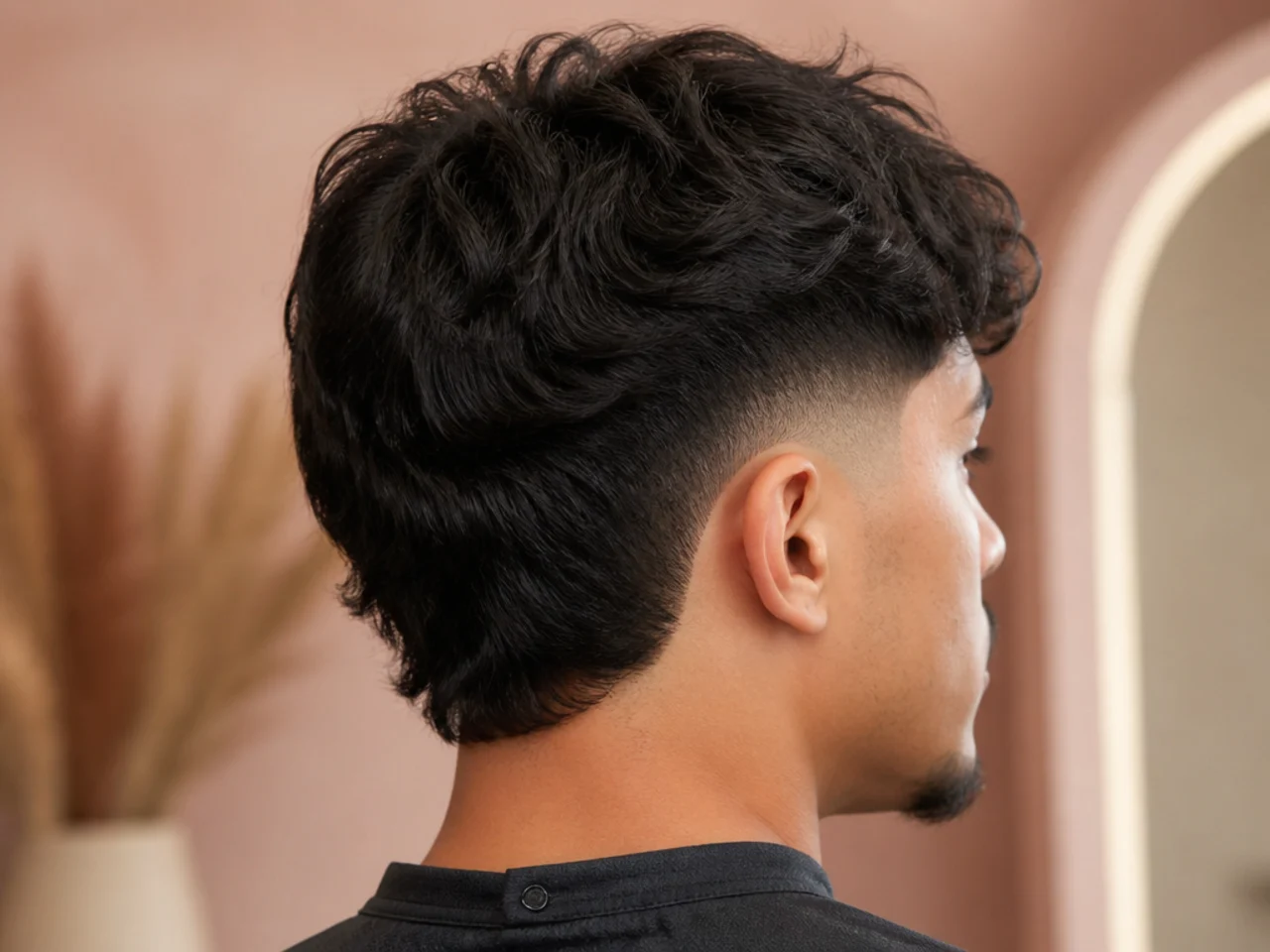 A burst fade with the sides flattened into the arc