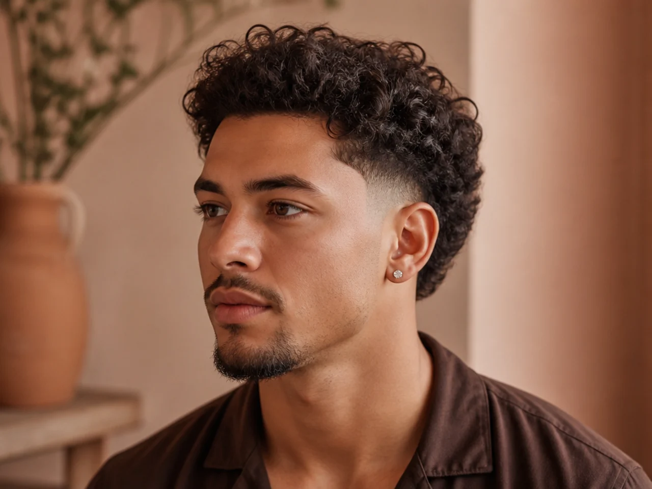 A burst fade with volume built at the crown