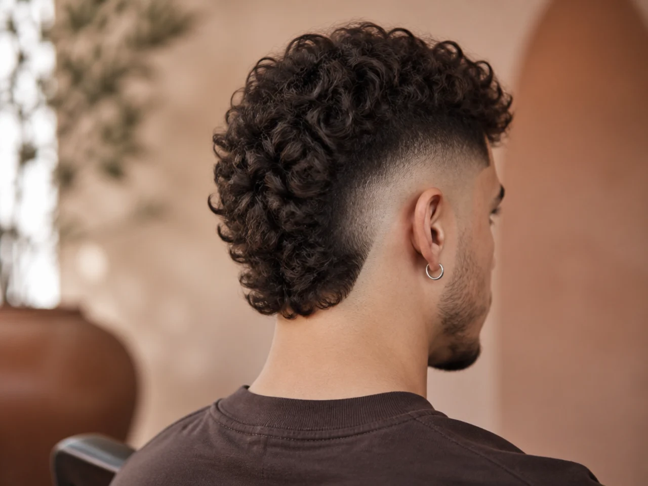 A clean product-free burst fade arc