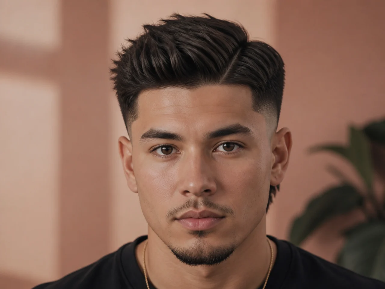 A burst fade with lift at the crown only