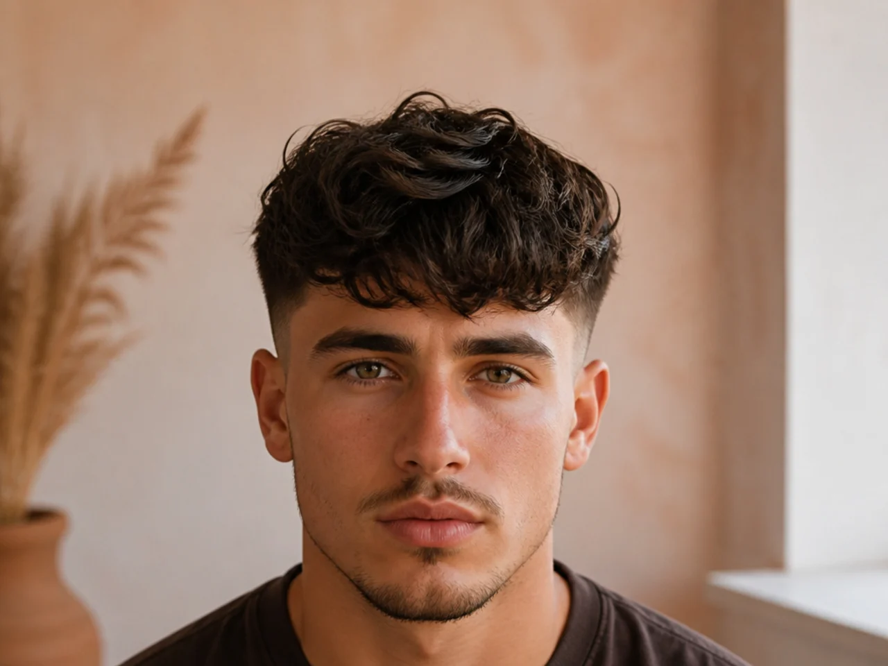 An unstyled nape on a burst fade