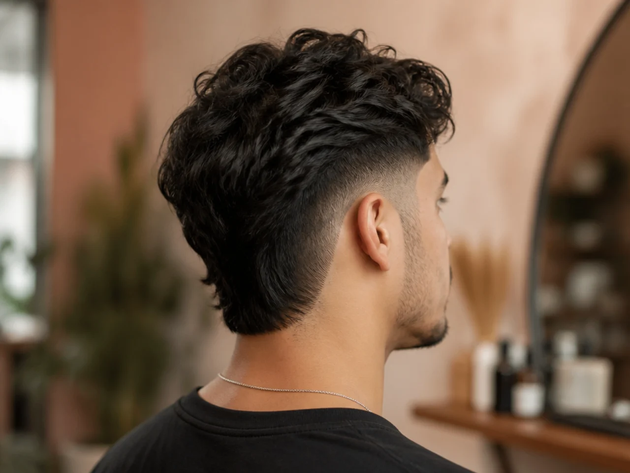 A burst fade with the sideburn preserved