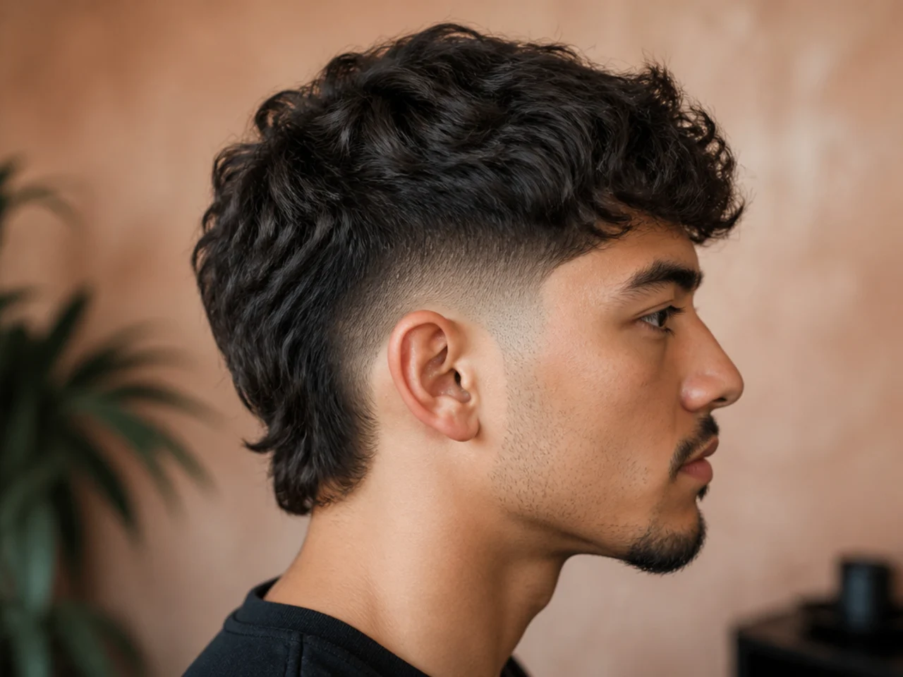 A burst fade grown out five weeks
