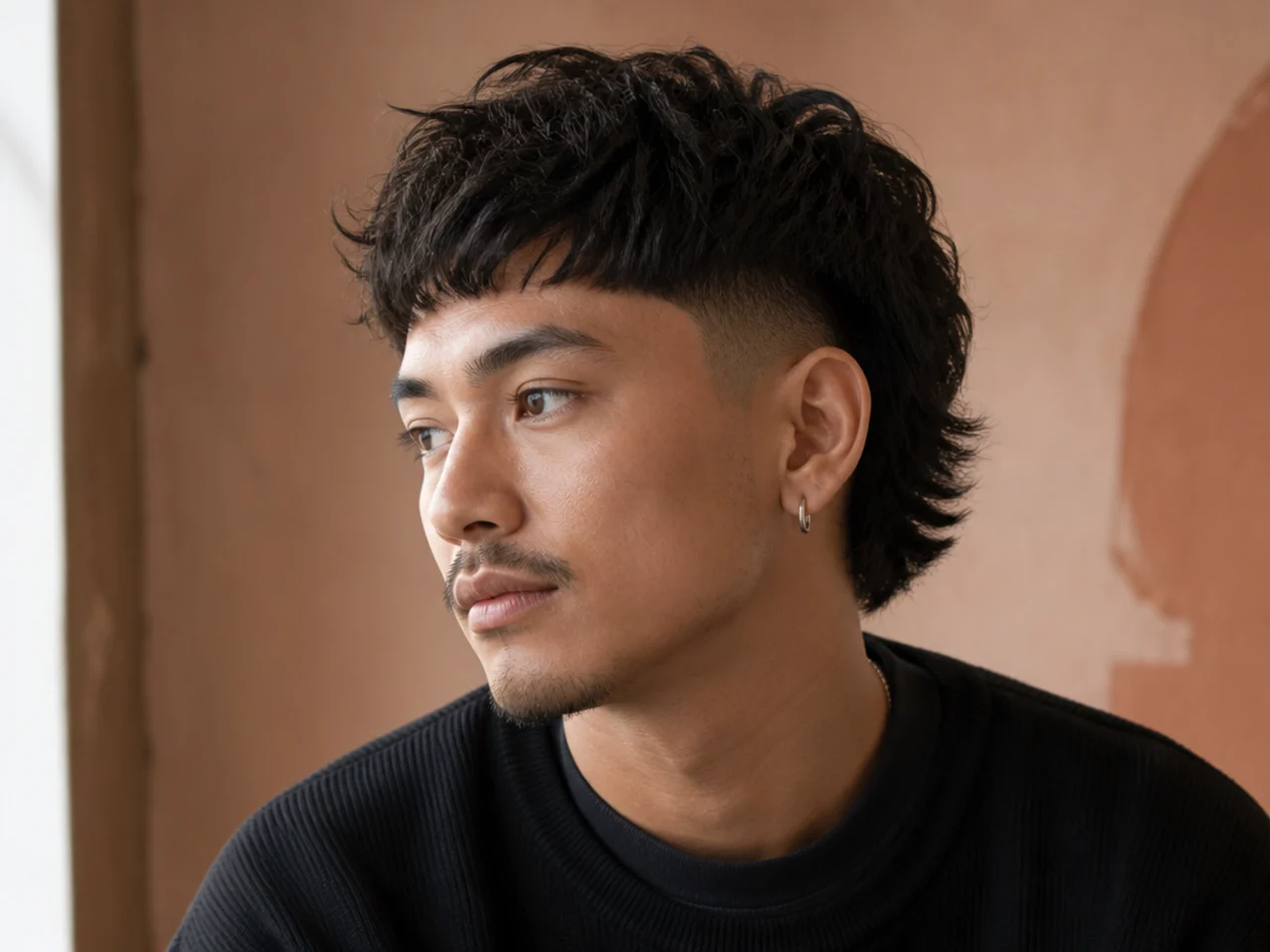 A true burst fade with a long nape