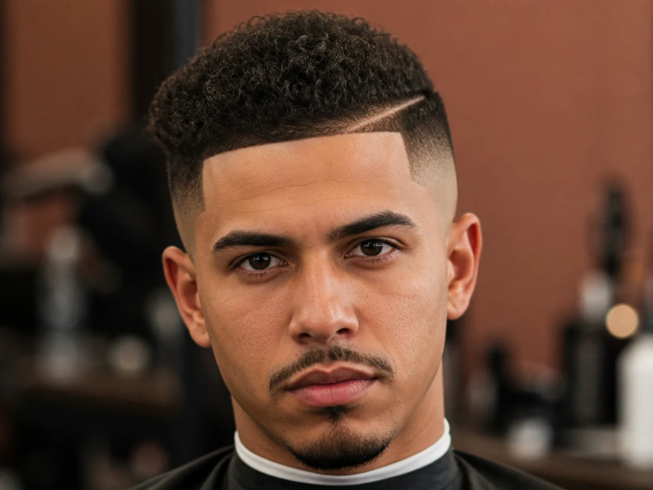 A burst fade with the arc distorted at the front