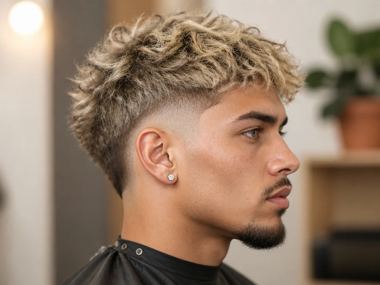 Burst Fade Blonde Hair