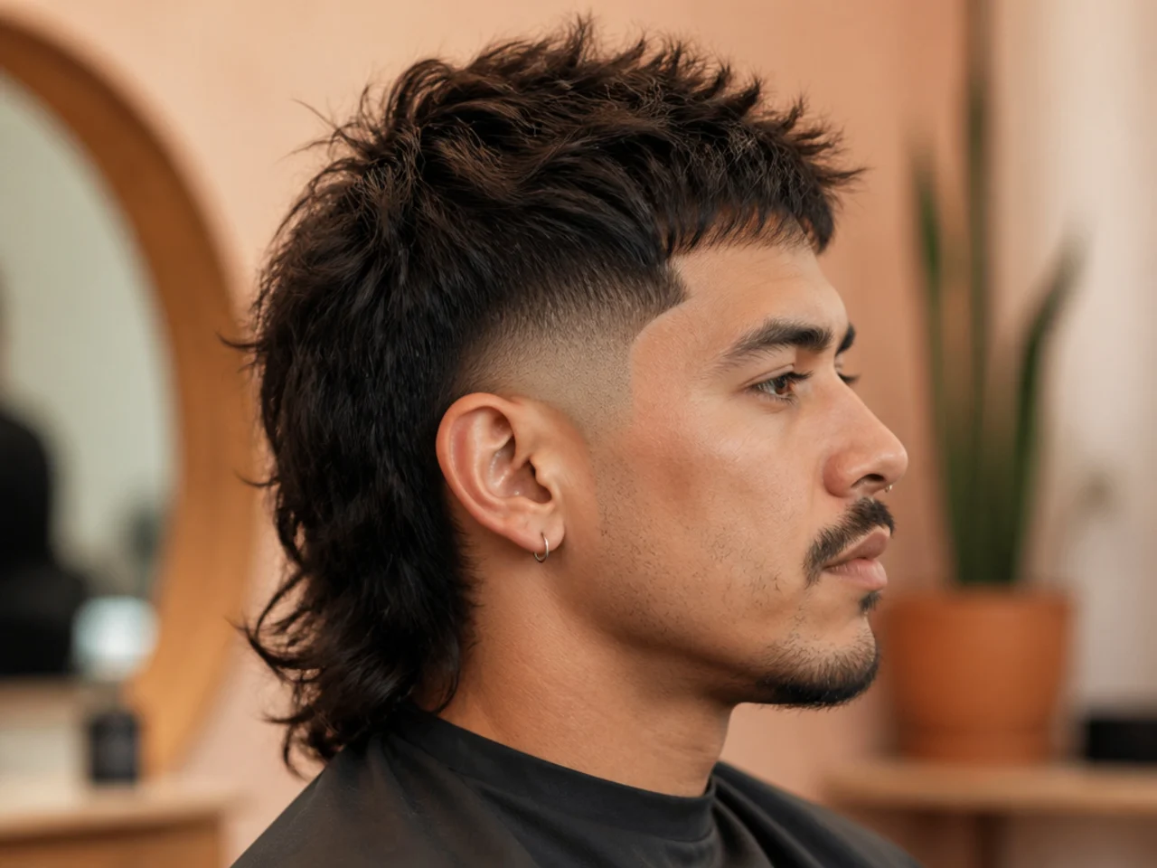 Burst Fade Mullet