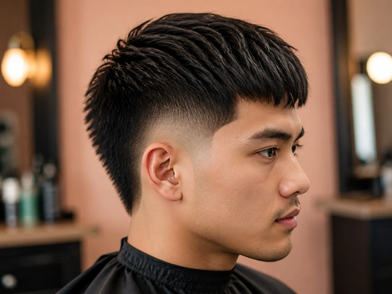Burst Fade Straight Hair
