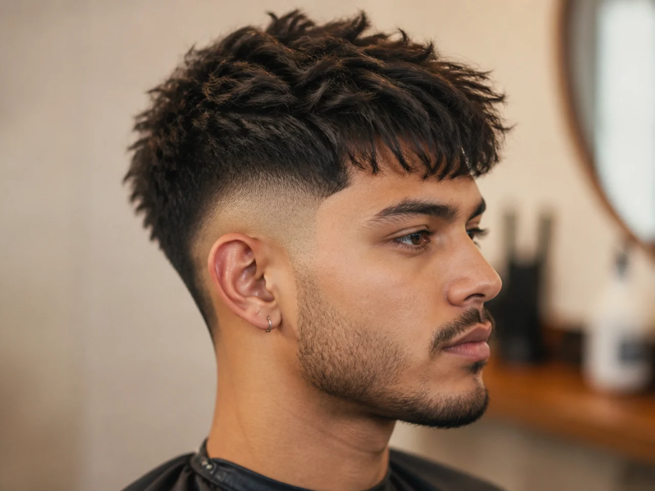 Burst Fade Textured Fringe