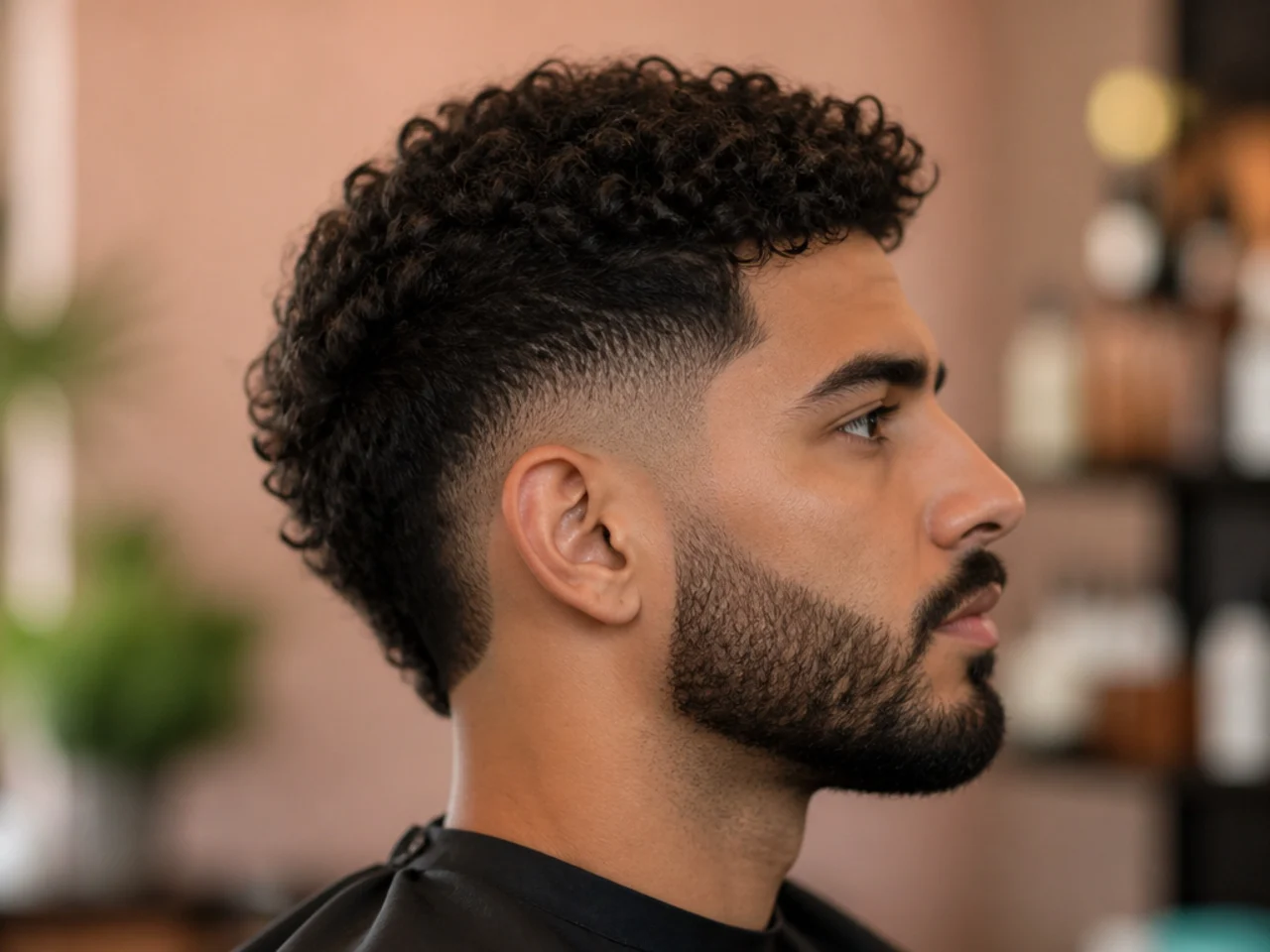 Burst Fade with Beard