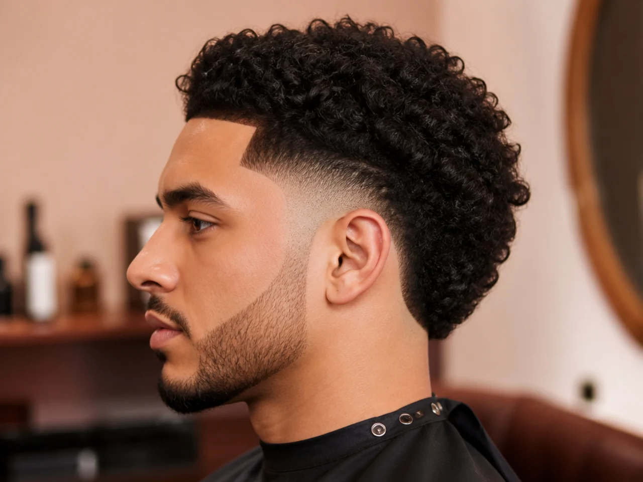Low Taper Burst Fade