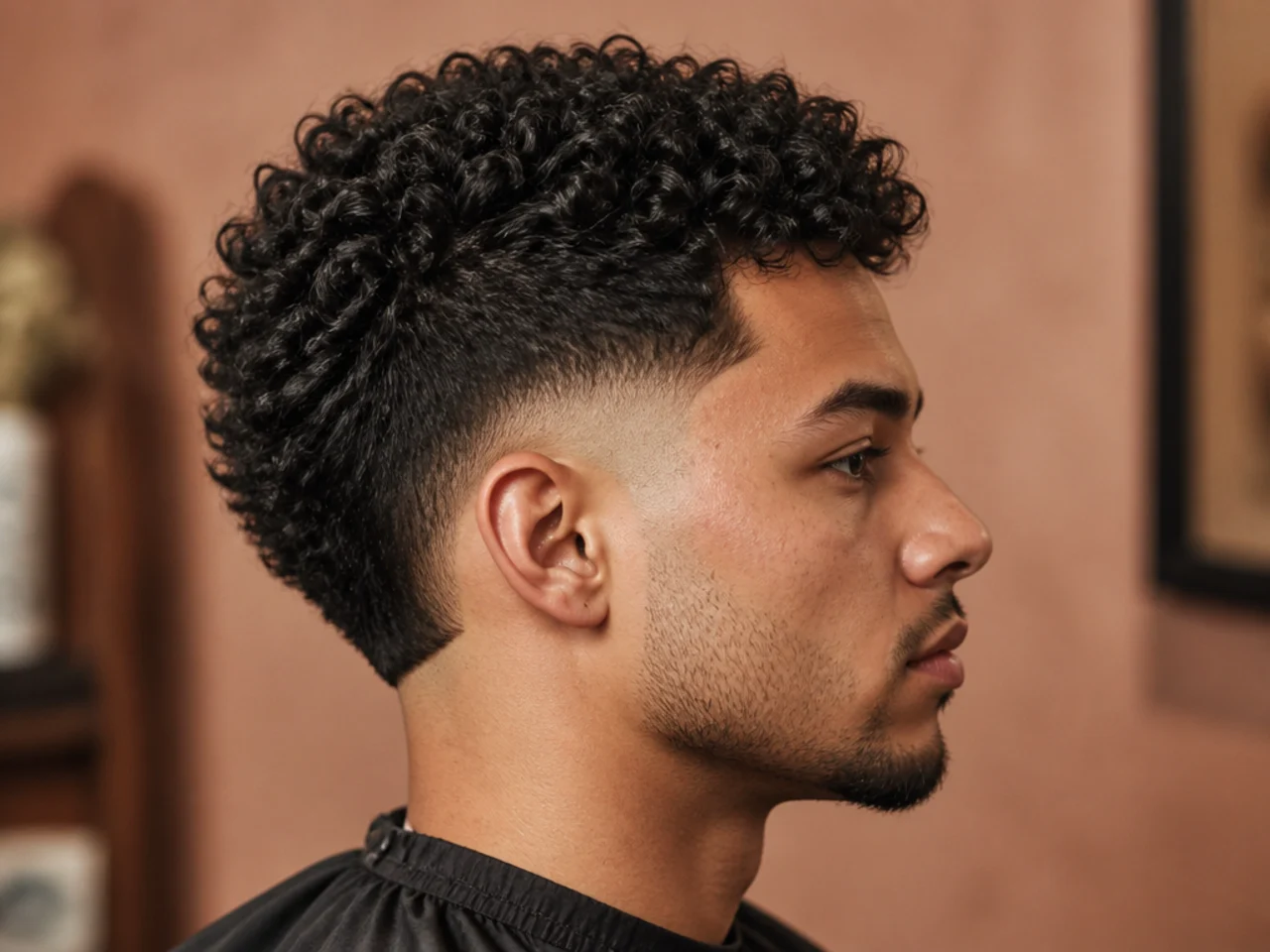 Classic short burst fade with a textured crop on top