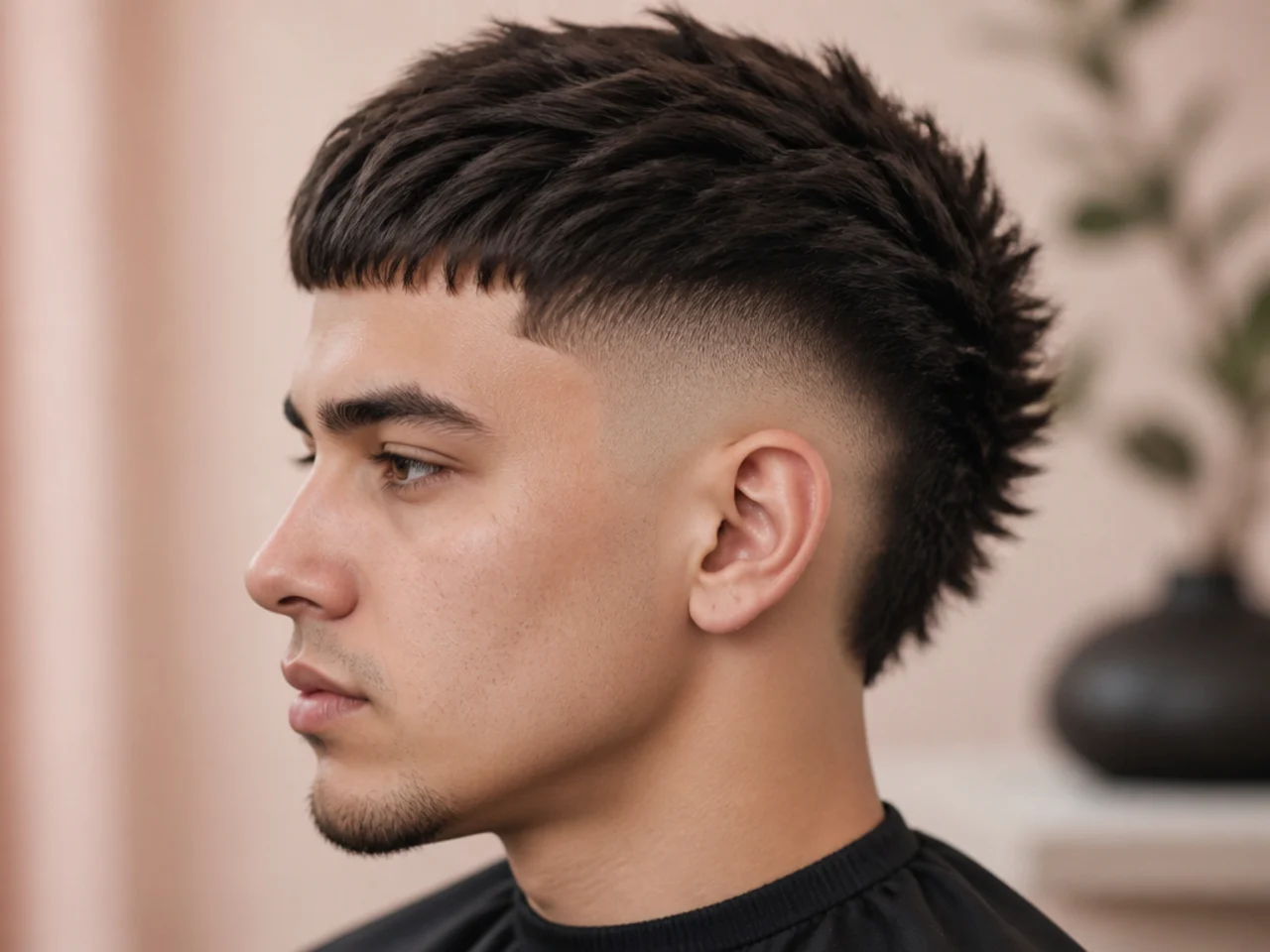 French crop paired with a burst fade