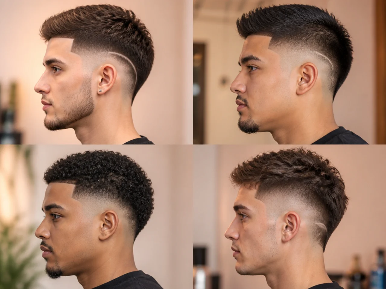 Popular burst fade variations for short hair