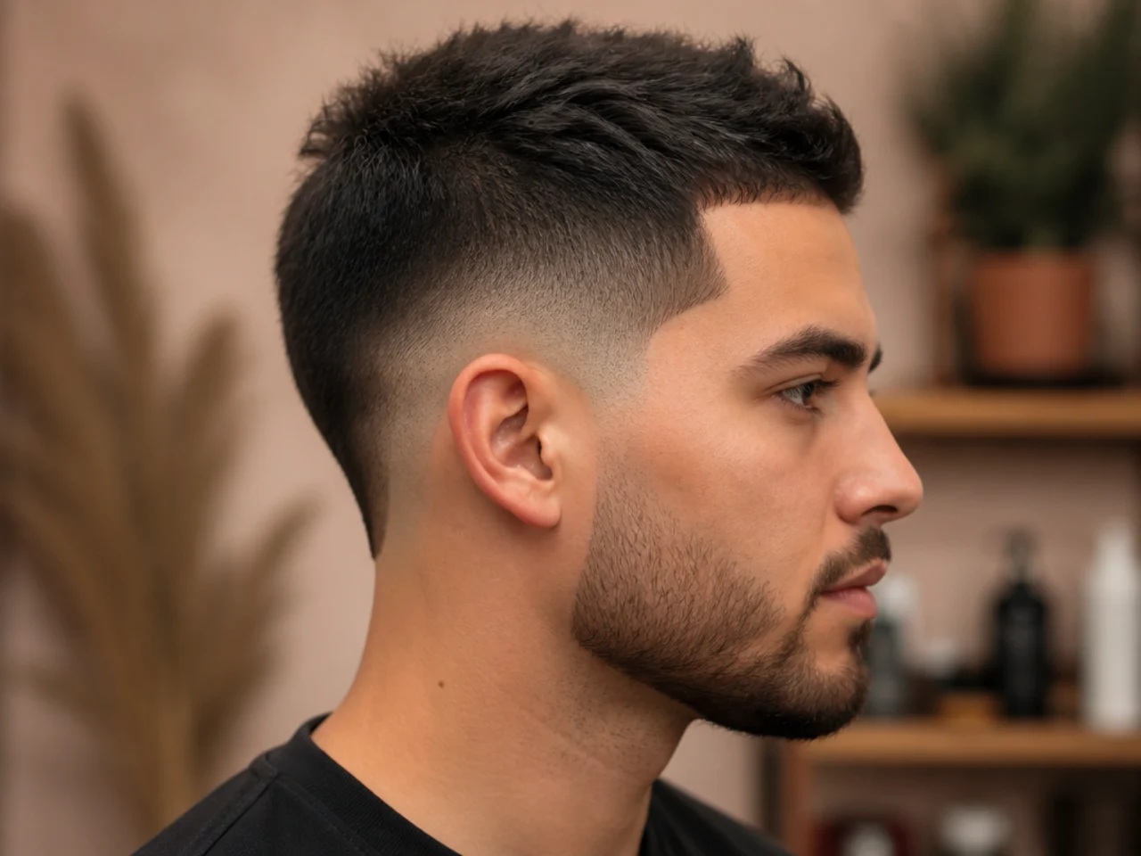 Skin burst fade with a cropped top