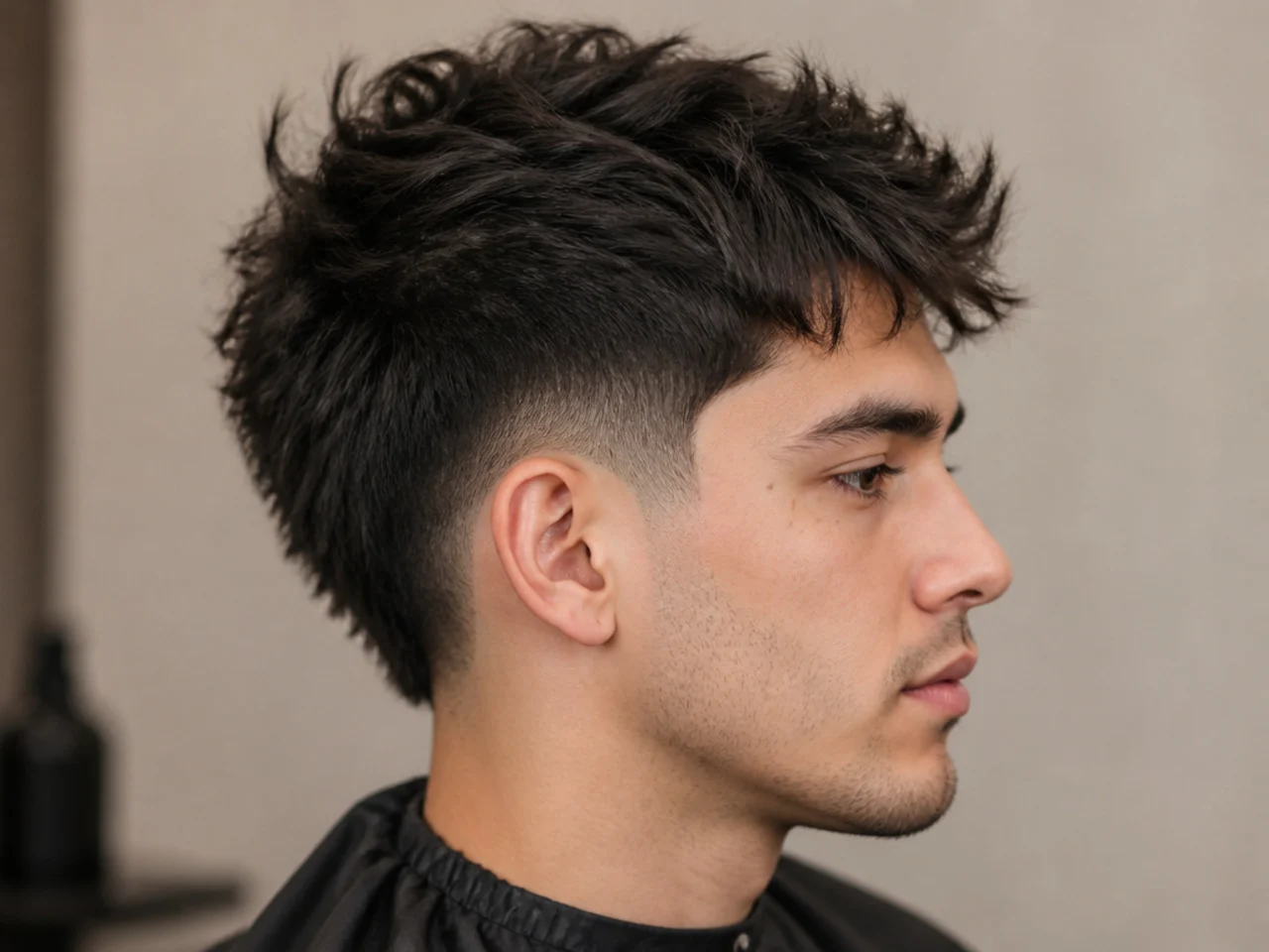 Grid of burst fade variations styled on men with straight hair across fade heights and top shapes